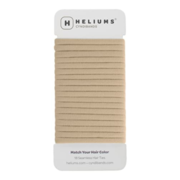 Heliums Seamless Hair Ties - Sandy Blonde - Skinny 6mm No Damage Ponytail Holders, 1.75 Inch, Medium...