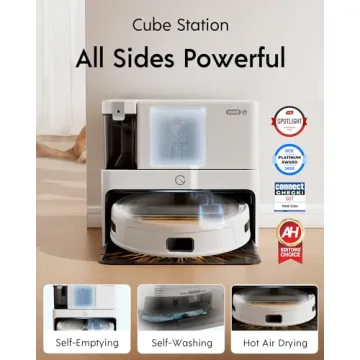 Yeedi Cube Robot Vacuum and Mop with Self-Emptying Feature