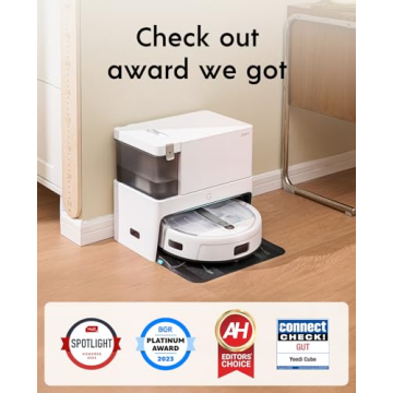 Yeedi Cube Robot Vacuum and Mop with Self-Emptying Feature