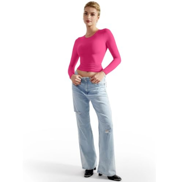 SUUKSESS Women Double Lined Fitted Basic Tee Shirts