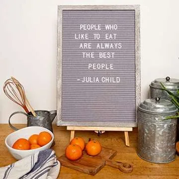 Felt Letter Board with Letters and Numbers 12x17 Inch - First Day of Preschool Sign Classroom Decor, Farmhouse Decor Letterboard, Farmhouse Wall Decor Baby Board, Rustic Home Decor Letter Board Stand