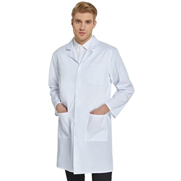 VOGRYE Unisex Professional Lab Coat for Men Women