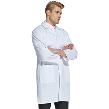 VOGRYE Unisex Professional Lab Coat for Men Women