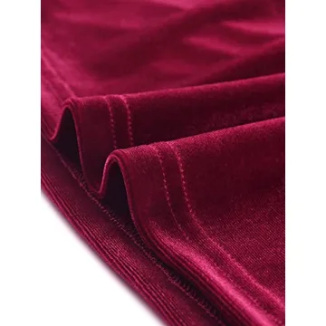 Agnes Orinda Plus Size Velvet Dress for Women - Elegant Style