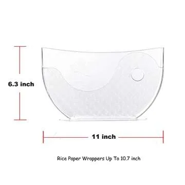 ARGCONNER Summer Roll Water Bowl, Rice Paper Wrappers for Spring Rolls, Holder for Rice Papers Spring Roll Water Bowl (Rice Paper Not Included)