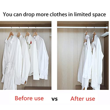 Woonsoon 40 Pcs Hanger Connector Hooks for Space Saving