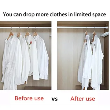 Woonsoon 40 Pcs Hanger Connector Hooks for Space Saving