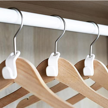 Woonsoon 40 Pcs Hanger Connector Hooks for Space Saving