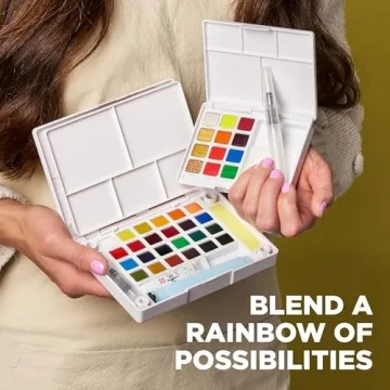 Portable Koi Watercolor Set - Create Anywhere with 24 Colors