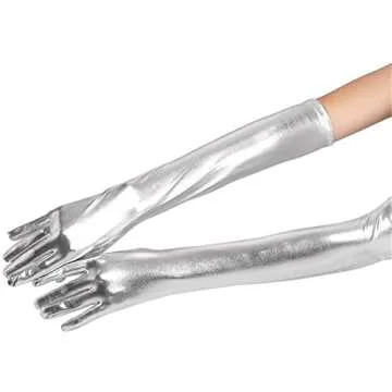 Achsoo Women's Faux Leather Long Gloves for Elegant Fashion