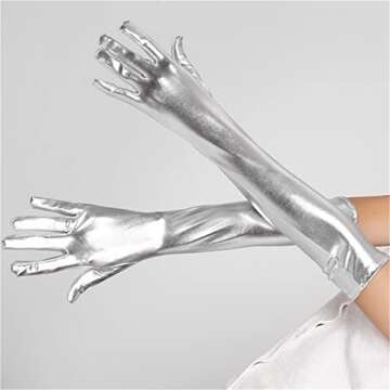 Achsoo Women's Faux Leather Long Gloves for Elegant Fashion