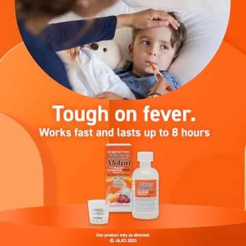 Motrin Children's Oral Suspension 100mg Ibuprofen Medicine, NSAID Fever Reducer & Pain Reliever for Minor Aches & Pains Due to Cold & Flu, Dye Free, Alcohol-Free, Berry Flavored, 8 fl. oz