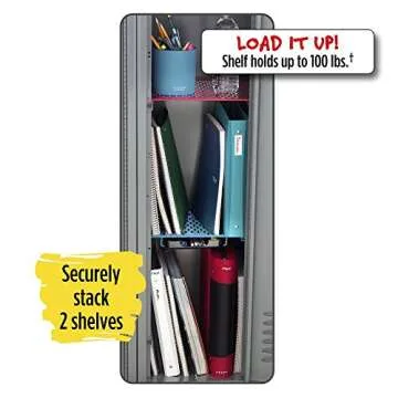 Extra Tall Locker Shelf Holds 100 lbs Fits 12 inch Lockers