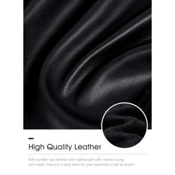 SANTINY Women's Faux Leather Pants High Waisted Straight Leg Cropped Ankle Trousers Vegan Matte Pleather Pants for Women Full Length(Black_M)