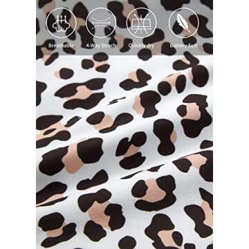 Workout Tops for Women Longline Sports Bra Womens Crop Top with Built in Bra Padded Gym Cropped Tank Tops(WhiteLeopard,M