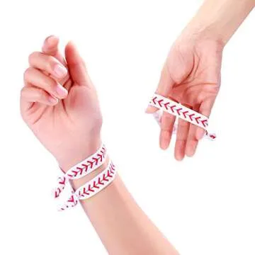 12 Pieces Baseball Hair Ties - No Crease Hair Accessories for Players