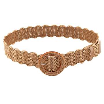 Stylish Ayliss Straw Woven Elastic Waist Belt for Women
