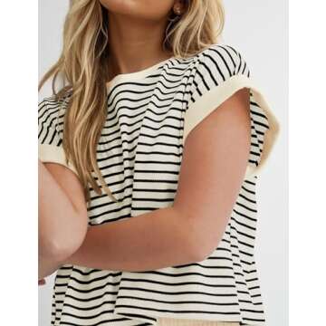 MISSACTIVER Women's Striped Lounge Set - Stylish Summer Comfort