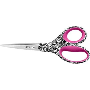Westcott Trendsetter Straight Lace Pattern Scissor, 8" (16660)