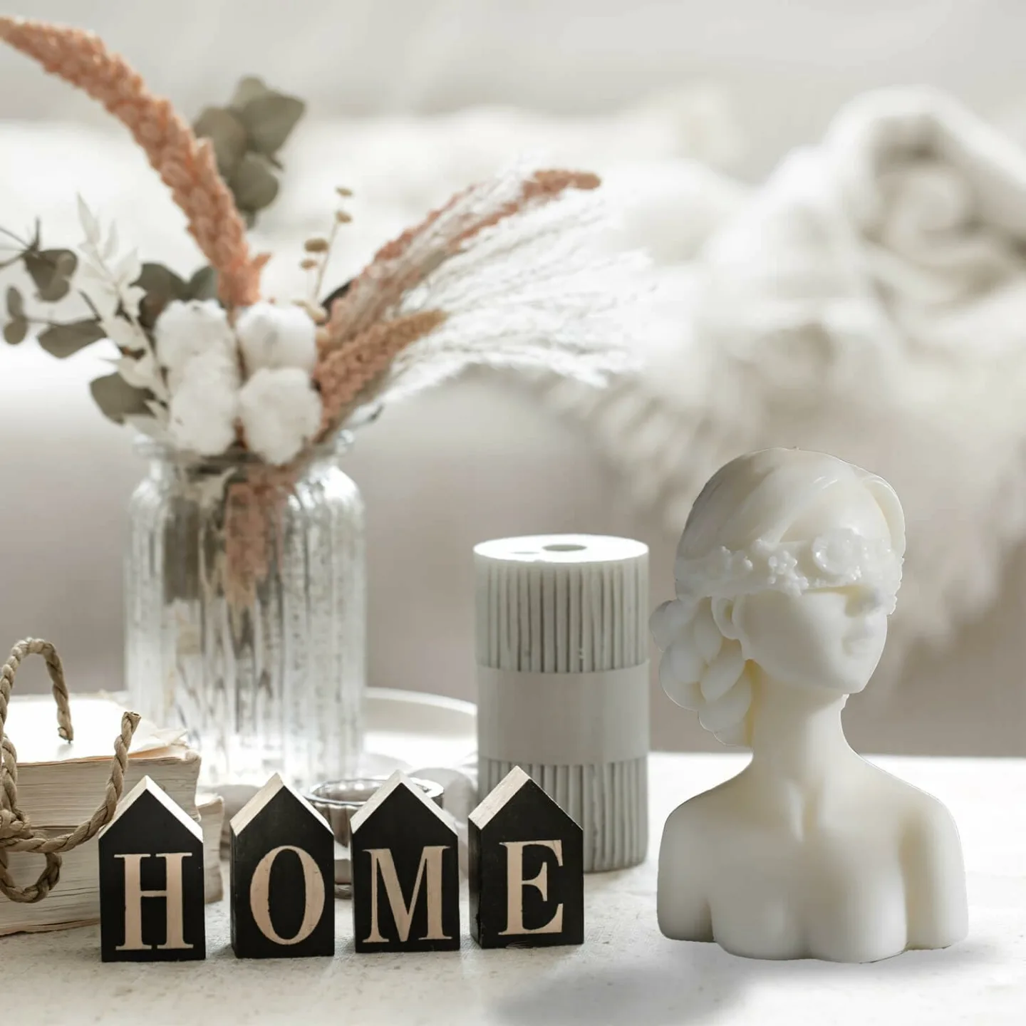 Bust Statue Decorative Scented Candle - Handmade