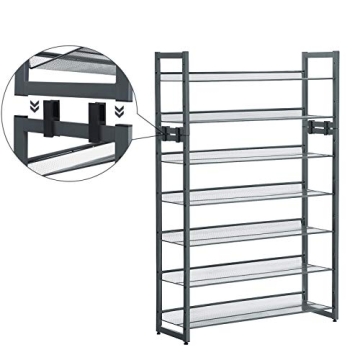 SONGMICS 5-Tier Stackable Metal Shoe Rack Organizer