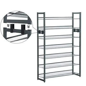 SONGMICS 5-Tier Stackable Metal Shoe Rack Organizer