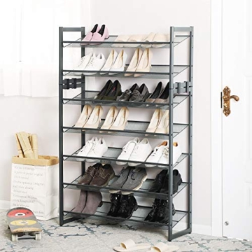 SONGMICS 5-Tier Stackable Metal Shoe Rack Organizer