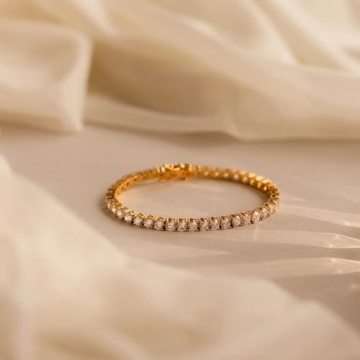 Elegant CAITLYNMINIMALIST 18K Gold Tennis Bracelet for Women