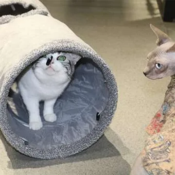 Terunat Cat Tunnel, Durable 51x12 Inch Cat Play Tunnel