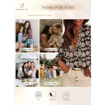 SHEWIN Women's Tops Stylish Casual Fall Fashion 2025