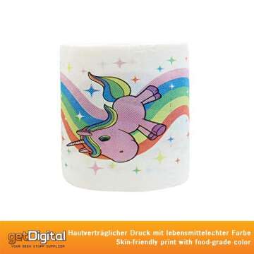 getDigital Unicorn Toilet Paper Novelty Bathroom Tissue - 1 Roll with 200 Sheets - Gift Box included