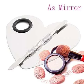 Pro Stainless Steel Makeup Palette with Heart Spatula Tool