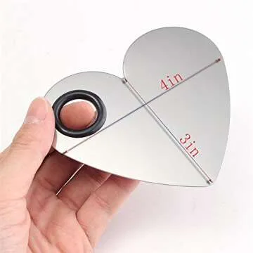 Pro Stainless Steel Makeup Palette with Heart Spatula Tool