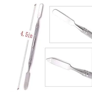 Pro Stainless Steel Makeup Palette with Heart Spatula Tool