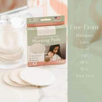 NuAngel Washable Nursing Pads - Essential for New Moms