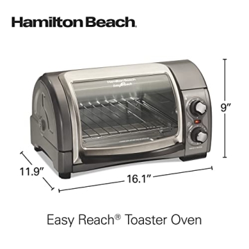 Hamilton Beach Easy Reach Toaster Oven with Roll-Top Door