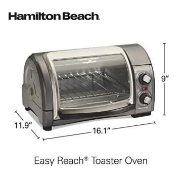 Hamilton Beach Easy Reach Toaster Oven with Roll-Top Door