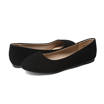 DREAM PAIRS Comfortable Women's Black Flats for All Occasions