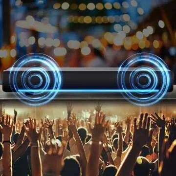 MARBOO Computer PC Bluetooth Soundbar Speakers Wireless USB Powered Laptop Desktop Monitor Speakers for PC Smartphone Ipad Tablet-Lighting Control-Switch Power On/Off