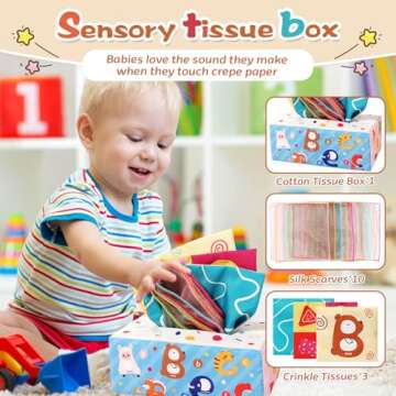 FEBALHS Montessori Baby Toys for 6+ Month Old, Montessori Toys 6 to 12 Months with Baby Stacking Toys, Montessori Toys for 6+ Month Old Toys Gifts for 6 Month Old Girl Boys Toys