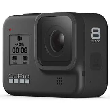 GoPro HERO8 Black Waterproof Action Camera with Touch Screen 4K Ultra HD Video 12MP Photos 1080p Live with Accessory Bundle - 1 Additional USA Batteries + PNY 64GB U3 microSDHC Card