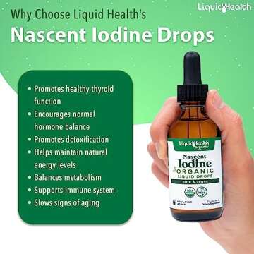 LIQUIDHEALTH Nascent Iodine Drops for Thyroid Support