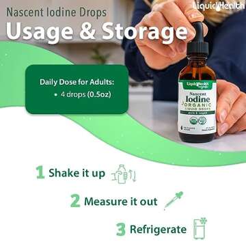 LIQUIDHEALTH Nascent Iodine Drops for Thyroid Support