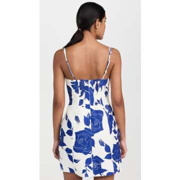 Aje Women's Belonging Mini Dress, Neo Rose, Blue, Floral, 8