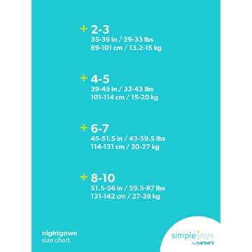 Simple Joys by Carter's Girls' 2-Pack Fleece Nightgowns, Lilac Sheep/White Floral, 6-7