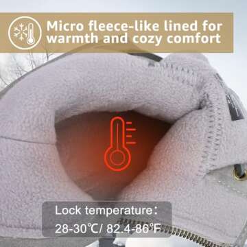 STQ Womens Duck Boots Cold Weather Insulated Snow Boots Waterproof Winter Boots Grey Plaid, 6 US