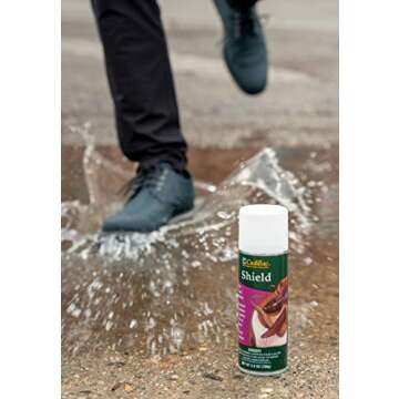 Cadillac Shield Water and Stain - Leather and Fabric Protector Spray - Great for Shoes - 5.5 oz - Waterproof and Protect Suede, Leather, Nubuck, Fabric, Nylon, Polyester & More