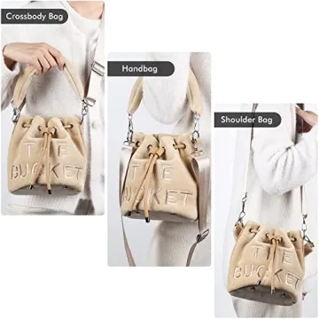 Stylish JQAliMOVV Mini Bucket Bag for Women Soft Plush Design