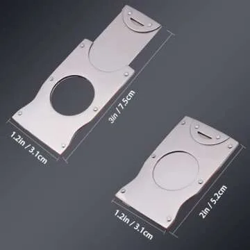 AMANCY Deluxe Portable 3 Holder Cigar Case Set With Lighter and Cutter Great Gift Kit