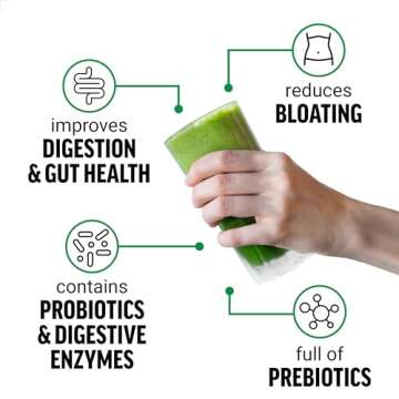 Force Factor Smarter Greens Superfoods Powder to Support Digestion, Gut Health, Bloating, Greens Pow...